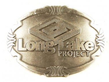 Silver Tone Long Lake Project Solid Pewter Belt Buckle Unbranded 121615