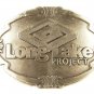 Silver Tone Long Lake Project Solid Pewter Belt Buckle Unbranded 121615