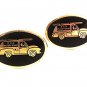 Vintage Goldtone & Black Van RCA Factory Service Cufflinks Stamped 61517
