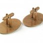 Vintage Goldtone & Black Van RCA Factory Service Cufflinks Stamped 61517