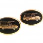 Vintage Goldtone & Black Van RCA Factory Service Cufflinks Stamped 61517
