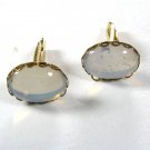 Plain Gold Tone & Opalescent Cufflinks Unbranded 111615