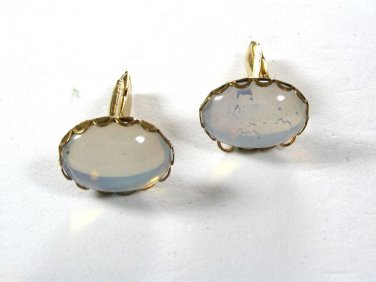 Plain Gold Tone & Opalescent Cufflinks Unbranded 111615