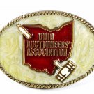 Vintage Ohio Auctineers Association Belt Buckle By WEYANDT ENTERPRISES 61816