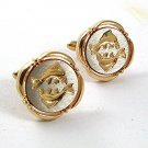 1950's Goldtone & Silvertone Dolphins or Porpoises Cufflinks 4317