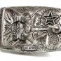 1993 Silver Tone American Eagle Belt Buckle Made In USA 12317