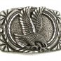 1993 Silver Tone American Eagle Belt Buckle Made In USA 12317