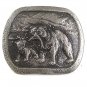 Vintage Bear with Fish & Cub Pewter Buckle 41617