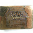 1984 USA Olympic Solid Brass Dress Belt Buckle By BTS Made In USA 5516