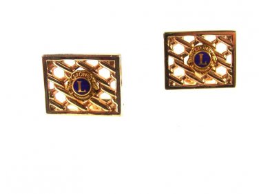 Vintage Goldtone Lions International Cufflinks By SWANK 42716