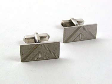 Vintage Sterling Silver Triangle Cufflinks By S In Shield 21617