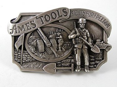 1984 Ames Tools Fights For Freedom Belt Buckle By SISKIYOU 91616