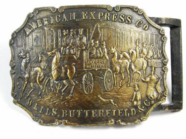 American Express Co Wells Butterfield Belt Buckle Unbranded 11615