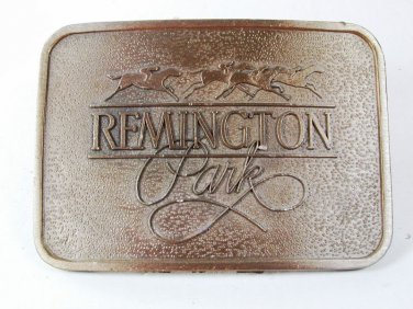 Vintage Remington Park Oklahoma City Belt Buckle Unbranded 5416