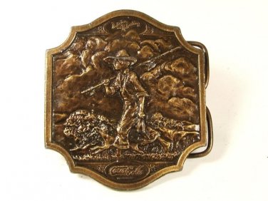 1976 Boy & Dog Going Fishing Coca Cola Belt Buckle By BERGAMOT 72216