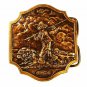 1976 Boy & Dog Going Fishing Coca Cola Belt Buckle By BERGAMOT 72216