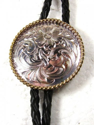 Silver Tone & Gold Tone Bolo Leather Cord Unbranded 121515