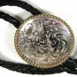 Silver Tone & Gold Tone Bolo Leather Cord Unbranded 121515