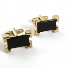 Vintage Goldtone & Black Cufflnks By SARAH COVENTRY 91817