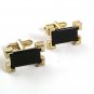 Vintage Goldtone & Black Cufflnks By SARAH COVENTRY 91817