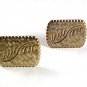 Vintage Goldtone Cufflnks Signed with An S in Circle 92017