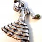 Vintage Mexican Silver & Turquoise Lady Brooch