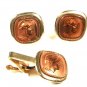 1930's - 50's Greek Warrior Pericles Silvertone Cufflinks Tie Clasp Unbranded