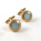 Vintage Gold Tone & Opalescent Cufflinks By SWANK 102516