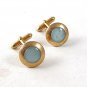Vintage Gold Tone & Opalescent Cufflinks By SWANK 102516