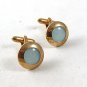 Vintage Gold Tone & Opalescent Cufflinks By SWANK 102516