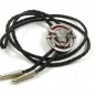 1987 Bull Skull / Shield Feathers Bolo by SISKIYOU BUCKLE CO w/Cord 102016