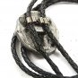 1987 Bull Skull / Shield Feathers Bolo by SISKIYOU BUCKLE CO w/Cord 102016