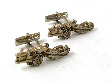 Vintage Road Grader Cufflinks Michigan on Side By MERCURY 11017