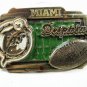 Miami Dolphins Solid Brass Belt Buckle Officially Licensed product USA 102115