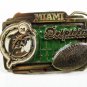 Miami Dolphins Solid Brass Belt Buckle Officially Licensed product USA 102115