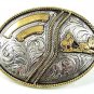 Cowboy Rodeo Calf Roping Monogrammable Belt Buckle By LONE STAR 52517