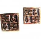 Vintage Musical Notes Plafina Sterling Silver Cufflinks Unbranded 12615