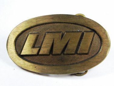 1960's - 70's LMI Solid Brass Belt Buckle by DYNA Provo Utah BUCKLE 102015