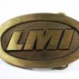 1960's - 70's LMI Solid Brass Belt Buckle by DYNA Provo Utah BUCKLE 102015