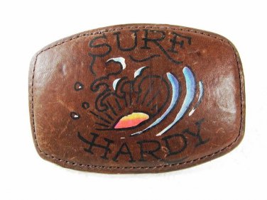 Sure Hardy Brown Leather Belt Buckle By ED HARDY 33116