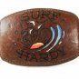 Sure Hardy Brown Leather Belt Buckle By ED HARDY 33116