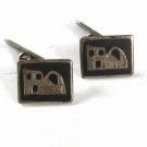Sterling Silver Hacienda Palm Trees Cufflinks Unbranded 41516