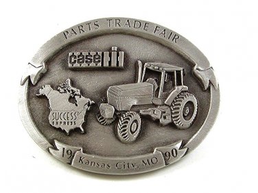 1990 CASE Parts Trade Fair Kansas City Pewter Belt Buckle Gift Edition 21517