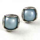 1970's Silvertone & Light Blue Cufflinks 51717