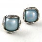 1970's Silvertone & Light Blue Cufflinks 51717