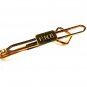 Art Deco 1930's - 40's Goldtone Initials RHB Tie Clasp by KREMENTZ USA 81215