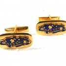 Goldtone & Blue NASSAU IS. New Providence Cufflinks Unbranded 31116
