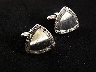 Vintage Sterling Silver Triangular Cufflnks By TOWNE 92517