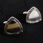 Vintage Sterling Silver Triangular Cufflnks By TOWNE 92517