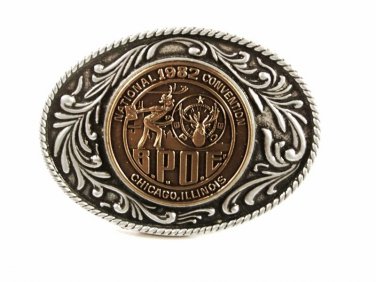 1982 B.P.O.E. National Convention Chicago ILL Belt Buckle By Unbranded 41816